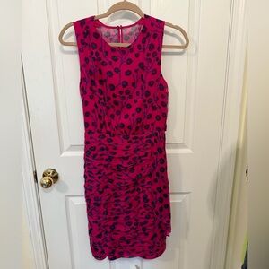 Diane Von Furstenberg Fuchsia and Purple Silk Dress, NWT